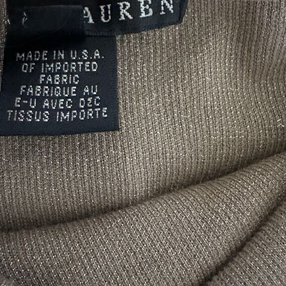 Ralph Lauren Black Label Gold Metallic Sparkle Off Shoulder Sweater Size Small - Picture 5 of 6